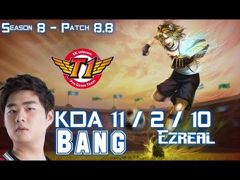 SKT T1 Bang EZREAL vs XAYAH ADC - Patch 8.8 KR Ranked