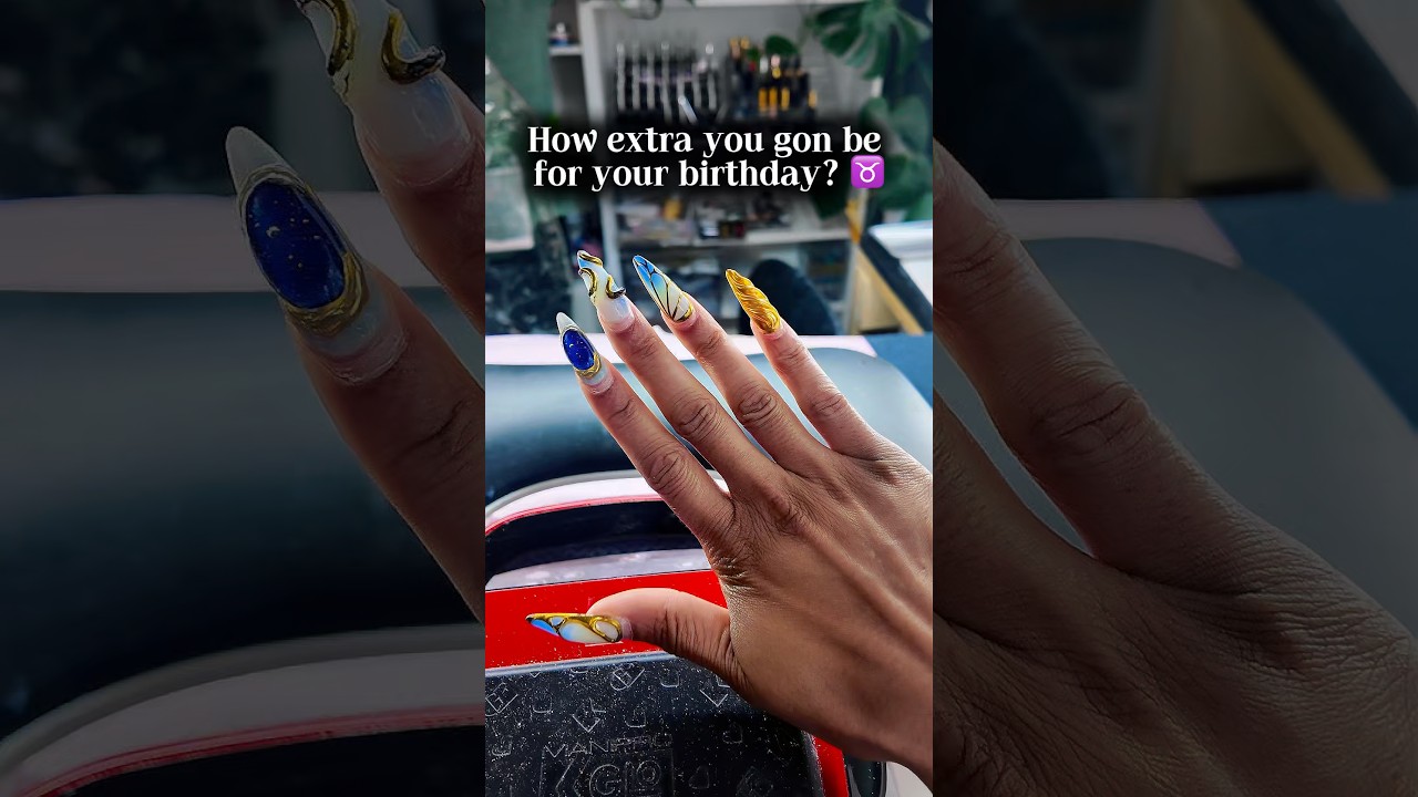 New birthday nails by @Nailsbycody  💅🏾🔥♉️ #atlanta #nailinspo
