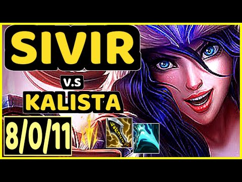 CODY SUN (SIVIR) vs KALISTA - 8/0/11 KDA BOTTOM ADC GAMEPLAY - NA Ranked GRANDMASTER