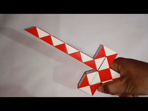 Make a Sword with Snake Cube | Snake Puzzle Pattern