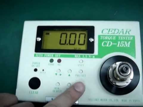 Cedar Torque Tester Calibration