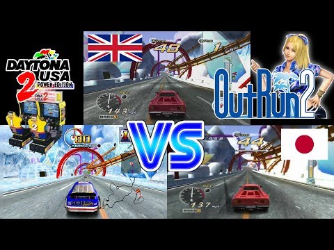 Daytona USA 2 VS Outrun 2  - 3 Way comparison (Arcade/UK & Japanese Xbox)