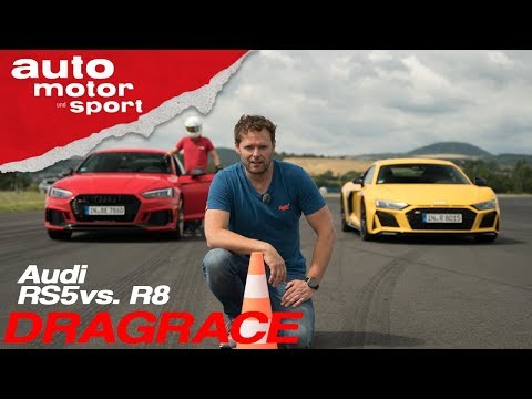Drag Race: Audi RS5 vs. Audi R8 - Ungleiche Brüder beim Kampf gegen die Uhr? I auto motor und sport