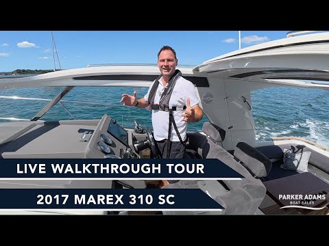2017 Marex 310 SC - Live Walkthrough Tour done whilst underway! Amazing condition, Stunning boat :-)