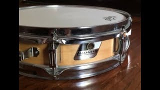 Video thumbnail for LUDWIG 3x13 ROCKER ELITE PICCOLO SNARE * Wood Snare Drum by BONZOLEUM DRUMMING CHANNEL