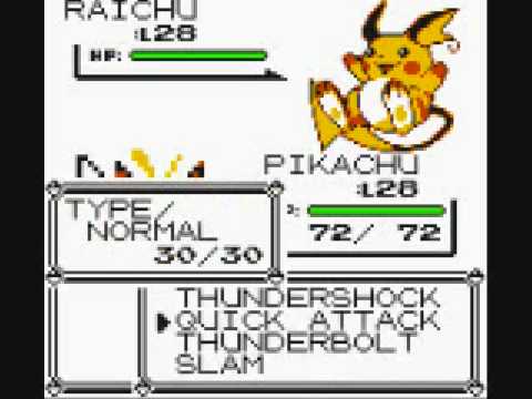 Pokemon Yellow - Pikachu vs. Lt. Surge's Raichu