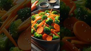 🥦🥕 Quick &amp; Delicious Sauteed Carrots Recipe: Stir-Fry Broccoli and Carrot Recipe! 🌟🔥 #Shorts #food