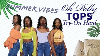 OH POLLY TRY-ON HAUL | Stylish Tops | Sizing Review | JETJ Inspired