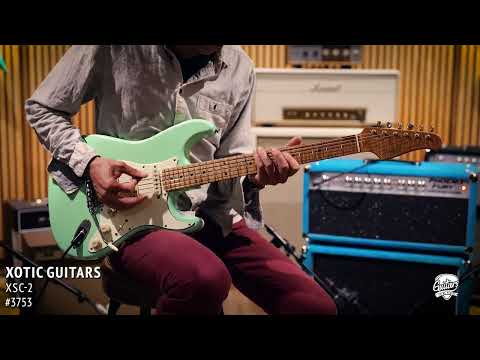 Xotic XSC-2 Swamp Ash HSS S-Style w/ Roasted Flame Maple Neck – Surf Green image 11
