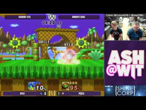 Wyld (Sonic) vs Pooch (Samus) - ASH@WIT #115 Project M Winner's Semis
