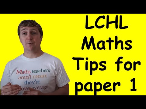 2025 Leaving Cert Higher Level Maths Paper 1, Tips