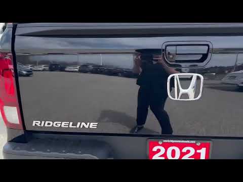 2021 Honda Ridgeline Black Edition AWD in Crystal Black Pearl for sale at Cambridge Centre Honda in Cambridge, ON