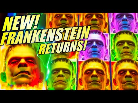 NEW!! FRANK WAS AMAZING 2ND TIME AROUND!! FRANKENSTEIN RETURNS Slot Machine (LIGHT & WONDER)