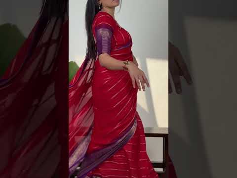 Red Designer Crepe Saree with Elegant Zari Weaving & Matching Unstitched Blouse – Festive & Party Wear