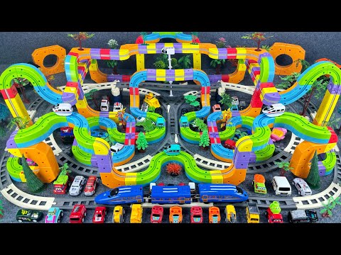 12minutes of satisfying Colorful magnetic anti-gravity track and high-speed train track toy ASMR|Toy