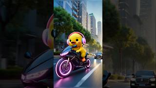 The cute duck buys music earphones. #duck #shorts