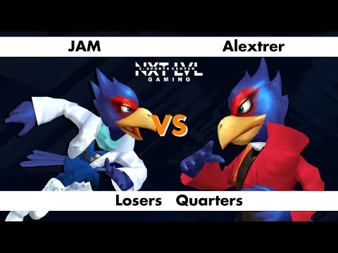 NXT LVL Gaming 7 - Losers Quarters - JAM (Blue Falco) vs Alextrer (Red Falco) - SSBM Smash Melee