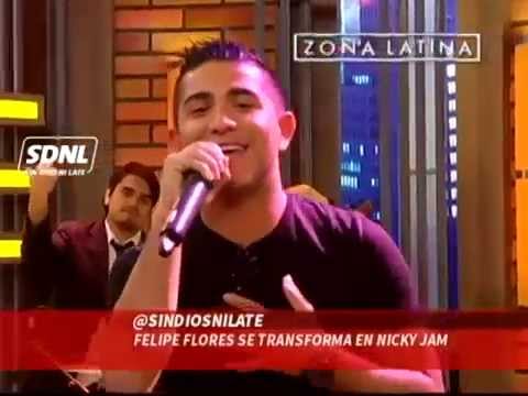 Felipe Flores imitando a Nicky Jam en Sin Dios Ni Late Zona Latina.