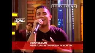 Felipe Flores imitando a Nicky Jam en Sin Dios Ni Late Zona Latina.
