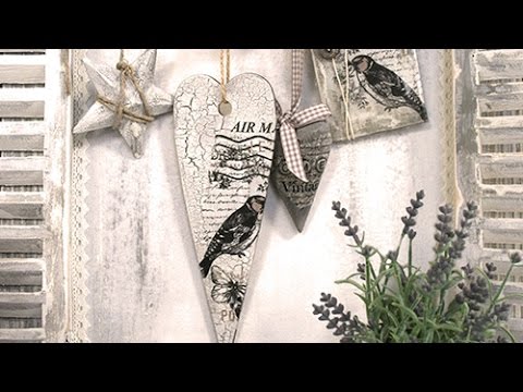 DIY Antiklack(Reißlack) im Shabby Style mit Servietten Technik