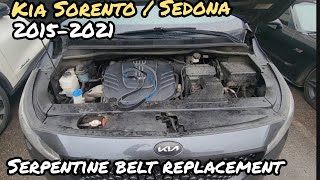 Kia/Hyundai 3.3 GDI - Serpentine Belt Replacement ( Sorento-Sedona-Santa fe XL)
