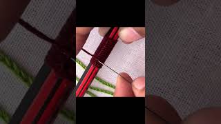 🌹Watch This Red Rose Bloom in Thread | 4-Minute Embroidery Tutorial #EmbroideryArt #RoseStitch #diy
