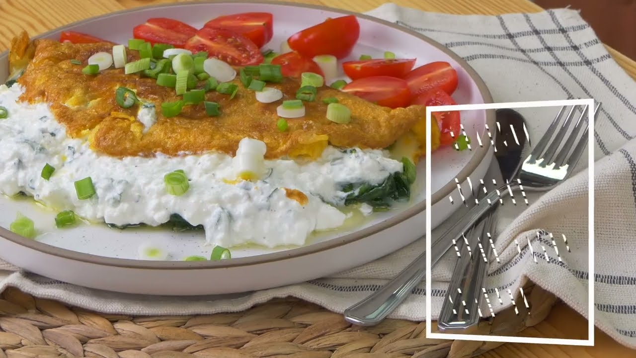 코티지 치즈로 속을 채운 오믈렛 (KOREAN)