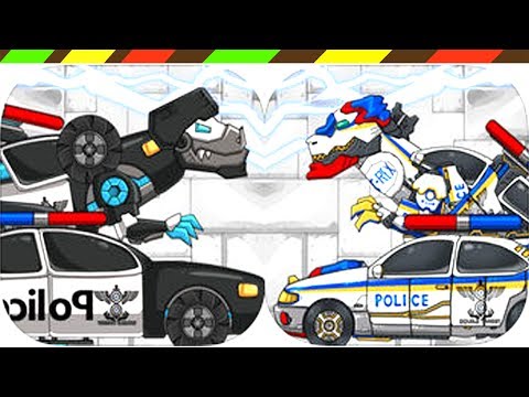 Dino Robot: Tarbo Cops VS T-Rex Cops - Police Car | DCTE VN
