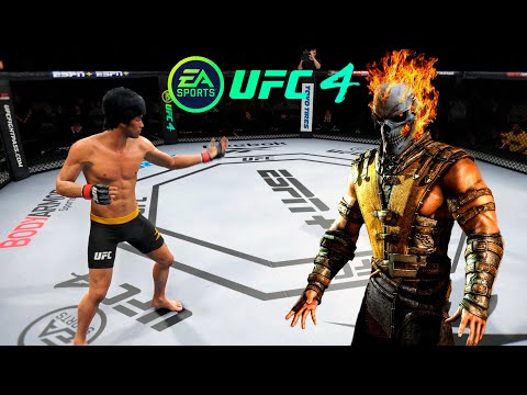 UFC4 Bruce Lee vs Scorpion Mortal Combat EA Sports UFC 4