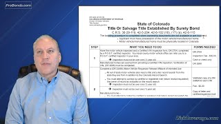 Vehicle Title Surety Bond For Lost Title