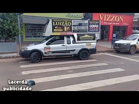 Fiat Strada Mini Trio Lacerda Publicidade Centro Comercial Nova Xavantina-MT 