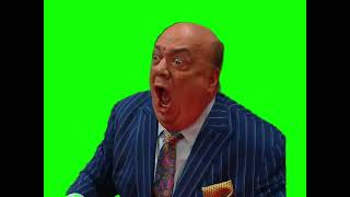 Paul Heyman shocked green screen