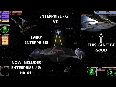 Enterprise G VS Every Enterprise! | A, B, C, D, E, J, NX-01 | Star Trek Bridge Commander Battle |
