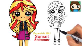 How to Draw Sunset Shimmer Equestria Girl | My Little Pony