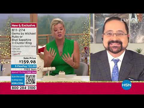 Gems By Michael Sterling Silver Ruby or Blue Sapphire 3C...