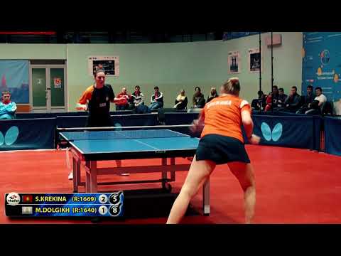 5.КРЕКИНА - ДОЛГИХ RUSSIAN Championship table tennis настольный теннис
