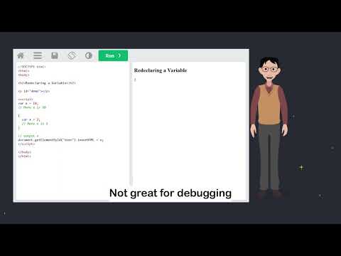 Javascript Let Part 3 Redeclaring Variables W3schools Javascript Programming