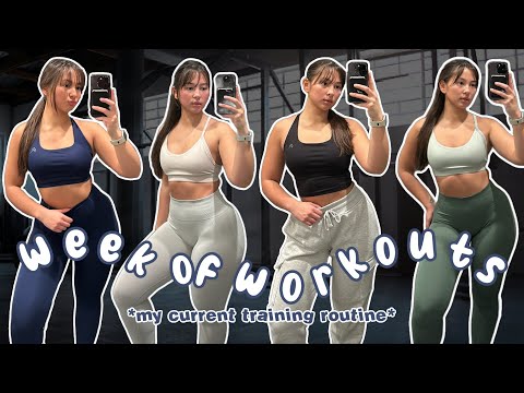 FULL WEEK OF WORKOUTS | my current 4-day gym split with exercises explained + warm ups