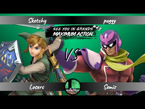 Sketchy (Link) vs puggy (Captain Falcon) - Losers Semis - SUGMA #43