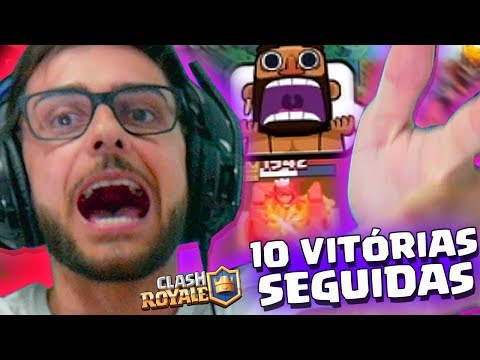 USEI DECK MONSTRO E GANHEI 10 VEZES SEM PERDER NO CLASH ROYALE
