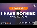 I Have Nothing - Whitney Houston (Lower Key - Piano Karaoke)