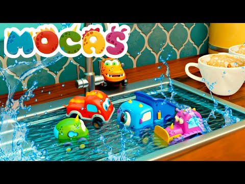 Full episodes of Mocas little monster cars cartoons for kids. Funny adventures of the monster cars.