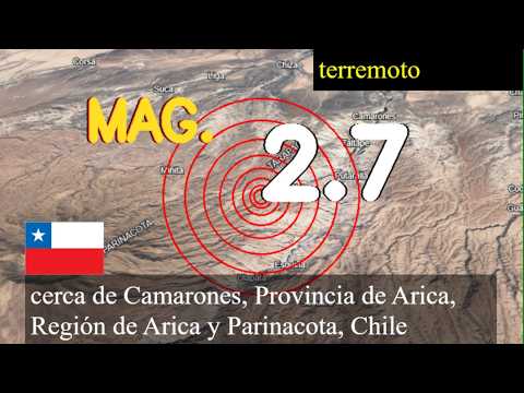 😱🚨  Terremoto cerca de Camarones, Provincia de Arica, Región de Arica y Parinacota, Chile actualizac