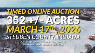 352+/- Acres in Angola, Indiana | Steuben County Auction March 17, 2026
