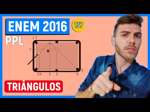 🛑137 Enem 2016 PPL - TRIÂNGULOS - Em sua vez de jogar, um jogador precisa dar uma tacada na bola