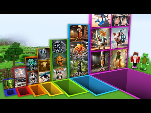 JJ and Mikey but WHAT INSIDE this TALLEST and LONGEST PITS with ANOMALY BRAINROT in Minecraft !