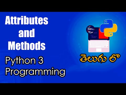 What Are Attributes And Methods Python Tutorials Python For Data Science Telugu