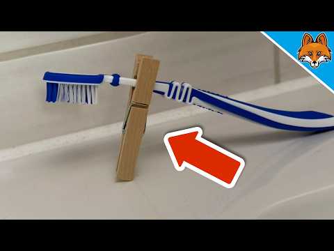 JEDER muss eine Wäscheklammer an die Zahnbürste machen💥(DAS ist der GRUND)🤯