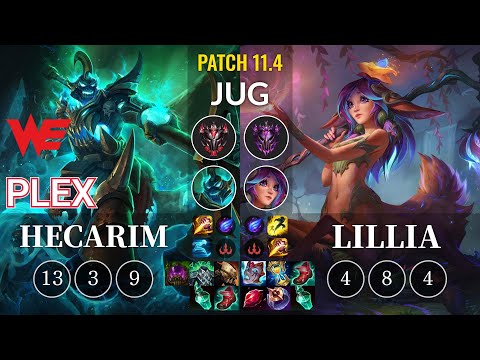 WE Plex Hecarim vs Lillia Jungle - KR Patch 11.4
