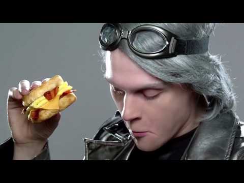 Quicksilver eats a biscuit